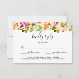 Sommergarten Hochzeit der Wasserfarben RSVP Karte