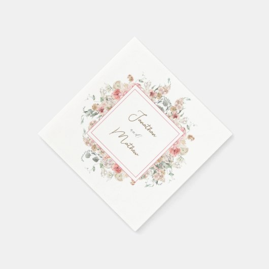 Sommergarten Hochzeit der Wasserfarben Serviette (Ecke)