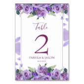 Sommergarten Hochzeit der Wasserfarben Tischnummer (Rückseite)