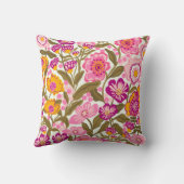 Sommergarten Hütte Blumendruck Kissen (Rückseite)