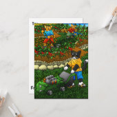 Sommergarten Karte (Vorderseite/Rückseite Beispiel)