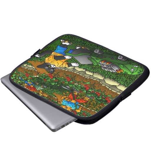 Sommergarten Laptopschutzhülle (Vorne Knopf)