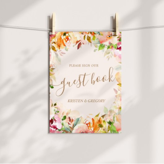 Sommergarten mit Aquarellgarten Hochzeitsgast Poster