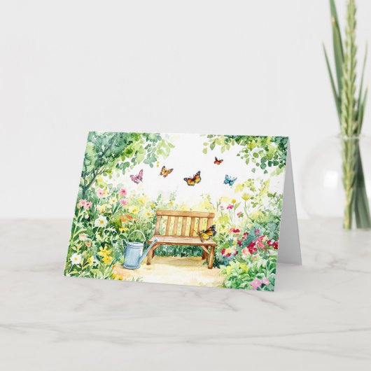 Sommergarten mit Schmetterlingen (Vorderseite)