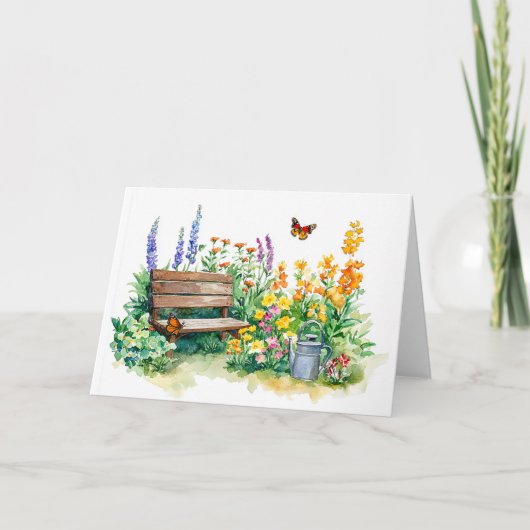 Sommergarten mit Schmetterlingen (Vorderseite)