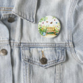 Sommergarten mit Schmetterlingen Button (Beispiel)