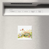 Sommergarten mit Schmetterlingen Magnet (In Situ (Geschirrspüler))