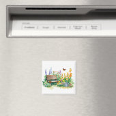 Sommergarten mit Schmetterlingen Magnet (In Situ (Geschirrspüler))