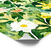 Sommergarten mit Schmetterlingen Poster (Ecke)