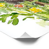 Sommergarten mit Schmetterlingen Poster (Ecke)