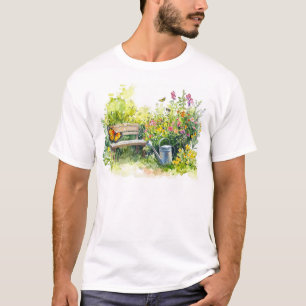 Sommergarten mit Schmetterlingen T-Shirt