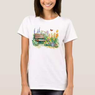 Sommergarten mit Schmetterlingen T-Shirt