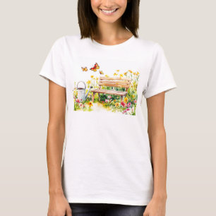 Sommergarten mit Schmetterlingen T-Shirt