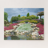 Sommergarten mit Wasserfällen Puzzle (Horizontal)