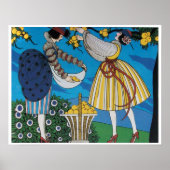 SOMMERGARTEN / MODERNE KOSTENDESIGNER POSTER (Vorne)