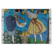 SOMMERGARTEN / MODERNE KOSTENDESIGNER SCHNEIDEBRETT (Vorderseite)