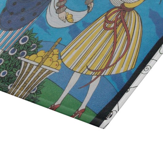 SOMMERGARTEN / MODERNE KOSTENDESIGNER SCHNEIDEBRETT (Ecke)