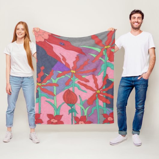 Sommergärten nachts fleecedecke (Beispiel)