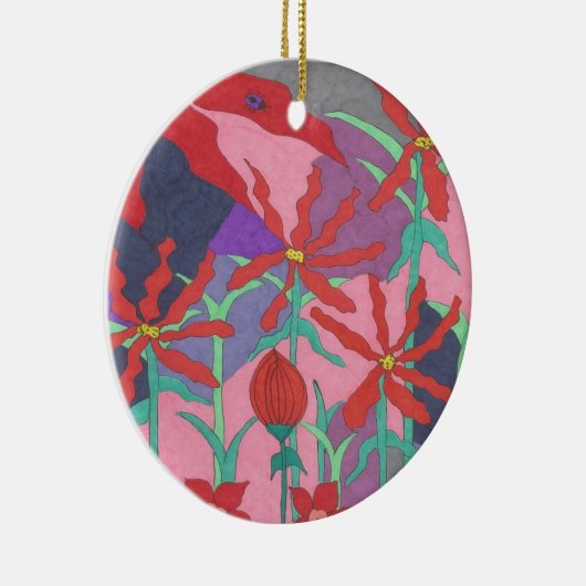 Sommergärten nachts keramik ornament (Rechts)