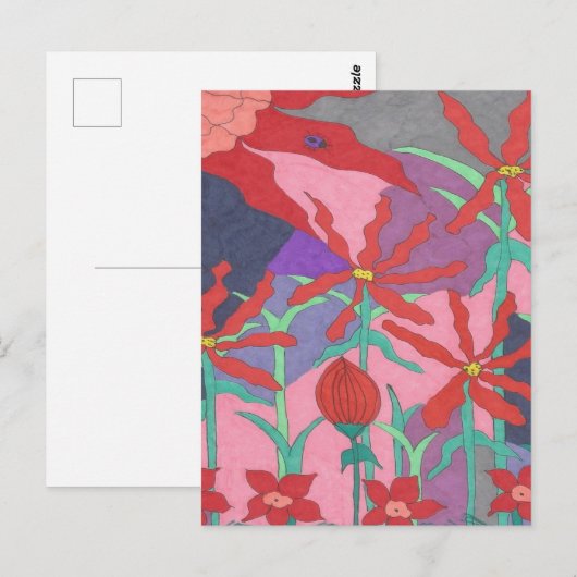 Sommergärten nachts postkarte (Vorne/Hinten)