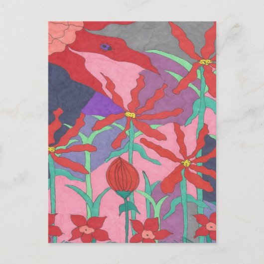 Sommergärten nachts postkarte (Vorderseite)