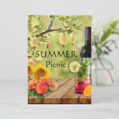 Sommergarten oder Park Picnic-Party Einladung (Stehend Vorderseite)