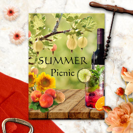 Sommergarten oder Park Picnic-Party Einladung