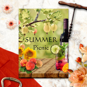 Sommergarten oder Park Picnic-Party Einladung