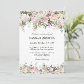 Sommergarten Rose Blumenzwiese Einladung (Stehend Vorderseite)