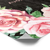 Sommergarten Rose Hochzeitsstall Holz Begrüßungsze Poster (Ecke)