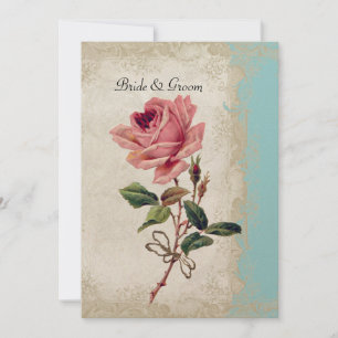 Sommergarten-Spitze im Barockstil Vintage-Rose Aqu Einladung