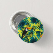 Sommergärten Tropischer Toucan Jungle Foliage Button (Vorne & Hinten)