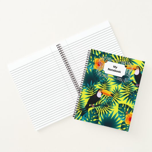 Sommergärten Tropischer Toucan Jungle Foliage Notizblock (Innenseite)