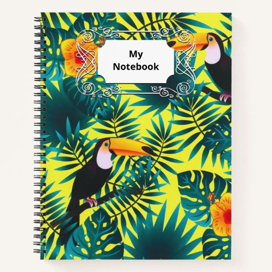 Sommergärten Tropischer Toucan Jungle Foliage Notizblock (Vorderseite)