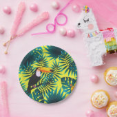 Sommergärten Tropischer Toucan Jungle Foliage Pappteller (Party)