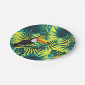Sommergärten Tropischer Toucan Jungle Foliage Pappteller (Schrägansicht)