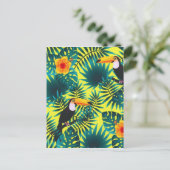 Sommergärten Tropischer Toucan Jungle Foliage Postkarte (Stehend Vorderseite)