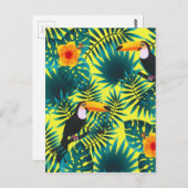 Sommergärten Tropischer Toucan Jungle Foliage Postkarte (Vorne/Hinten)