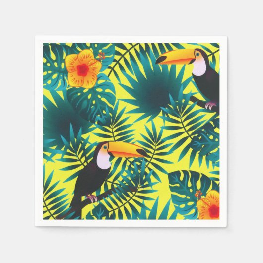 Sommergärten Tropischer Toucan Jungle Foliage Serviette (Vorderseite)
