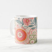 Sommergarten Üppige Blüten Kaffeetasse (Vorderseite Links)