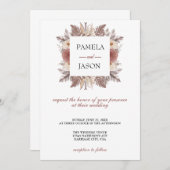 Sommergarten Wasserfarbener Flora Hochzeit Einladung (Vorne/Hinten)