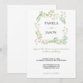 Sommergarten Wasserfarbener Flora Hochzeit Einladung (Vorne/Hinten)