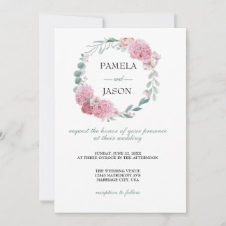 Sommergarten Wasserfarbener Flora Hochzeit Einladung