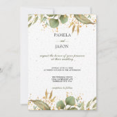 Sommergarten Wasserfarbener Flora Hochzeit Einladung (Vorderseite)