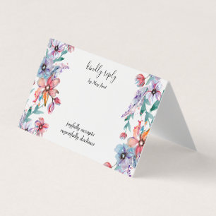 Sommergarten Watercolor Floral Wedding RSVP