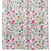 Sommergarten Wildblume Duschvorhang (Vorderseite)