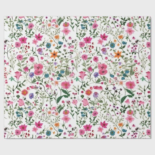 Sommergarten Wildblume Geschenkpapier (Flach)