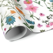 Sommergarten Wildblume Geschenkpapier (Rolleneckpunkt)