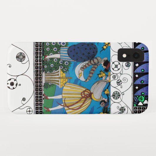 SOMMERGARTEN ,WIRBEL ,ART DECO BEUTY FASHY Case-Mate iPhone HÜLLE (Rückseite (Horizontal))