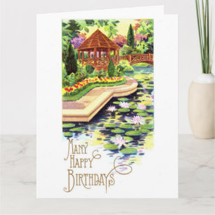 Sommergarten zum Geburtstag Karte